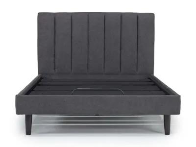 Gavin Upholstered Adjustable Foundation Bed in Charcoal, Full