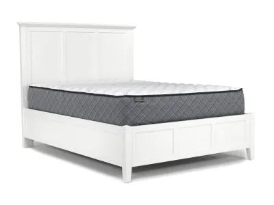 Grace Panel Bed, Dresser, Mirror & Nightstand in Snowfall, Queen