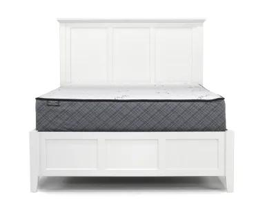 Grace Panel Bed, Dresser, Mirror & Nightstand in Snowfall, Queen