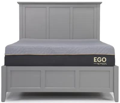 Grace Panel Bed, Dresser & Mirror in Elephant Gray, Queen