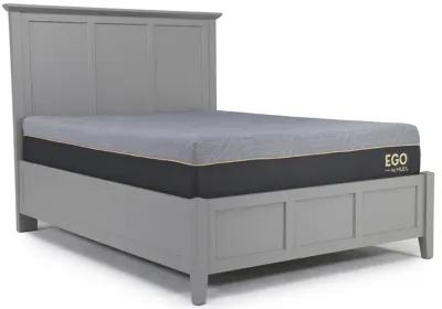 Grace Panel Bed, Dresser, Mirror & Nightstand in Elephant Gray, Full