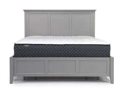 Grace Storage Bed, Dresser & Mirror in Elephant Gray, Eastern King