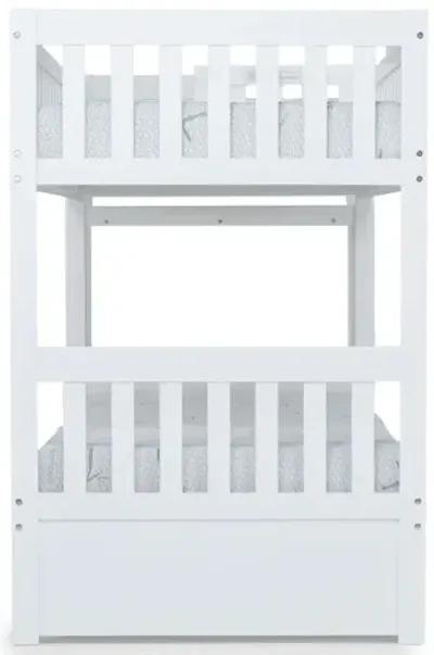 Harlow Bunk Bed in White, Twin/Twin