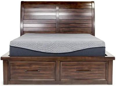 Sonora Sleigh Bed w/ Storage in Espresso, Queen