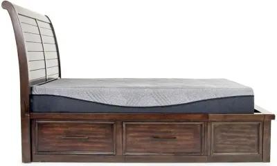 Sonora Sleigh Bed w/ Storage in Espresso, Queen