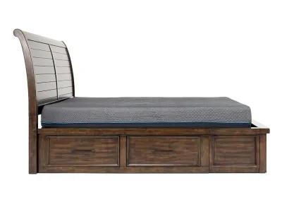 Sonora Sleigh Bed w/ Storage in Espresso, Eastern King