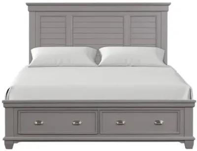 Jamestown Storage Bed in Gray, CA King