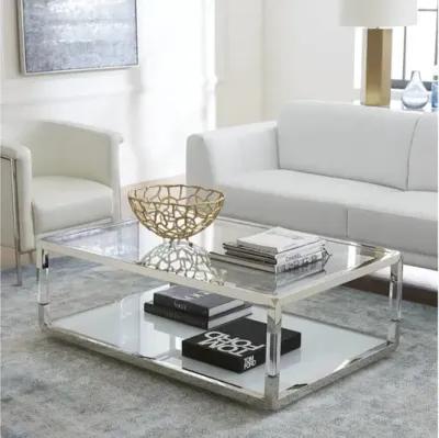 Jasper Coffee Table in Glass/Stainless Steel