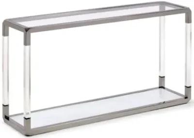 Jasper Console Table in Glass/Stainless Steel