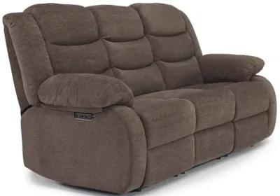 Kelsey Power Sofa & Loveseat in Brown