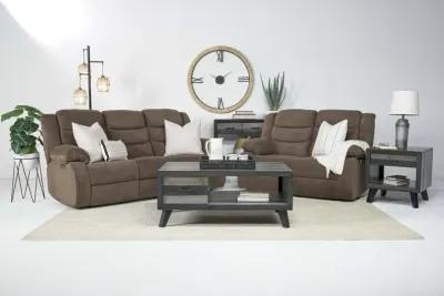 Kelsey Power Sofa & Loveseat in Brown