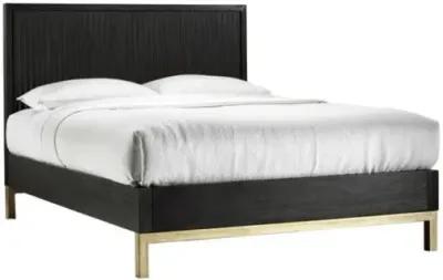 Kentfield Platform Bed in Black Drifted Oak, Queen