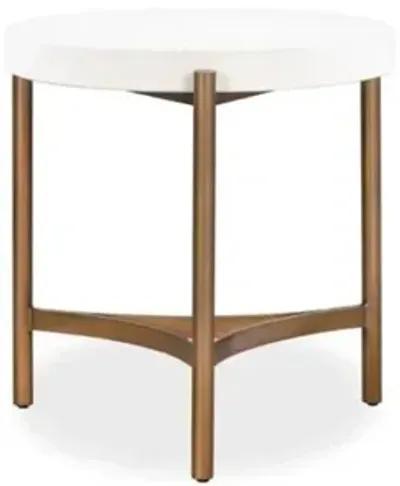 Lyon End Table in Ivory