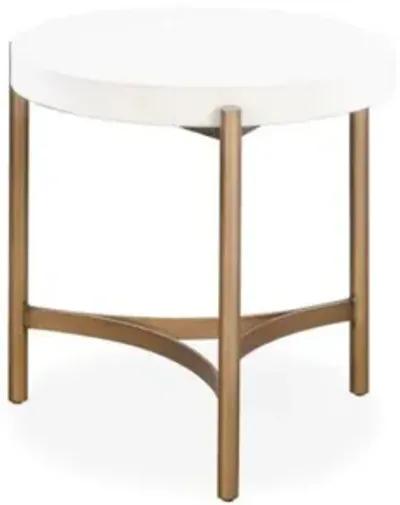 Lyon End Table in Ivory