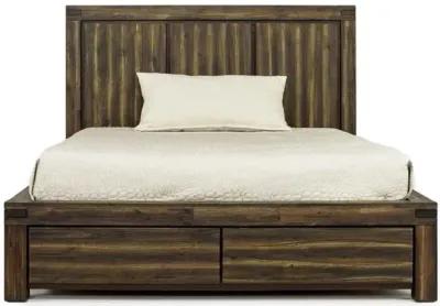 Meadow Panel Bed w/ Storage in Brown, Queen