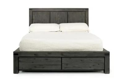 Meadow Panel Bed w/ Storage in Gray, Queen