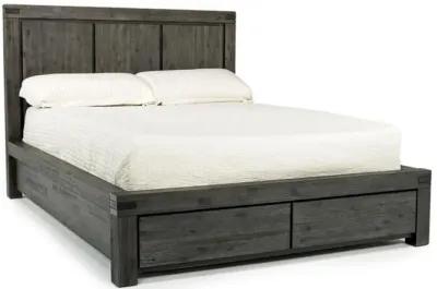 Meadow Panel Bed w/ Storage in Gray, Full