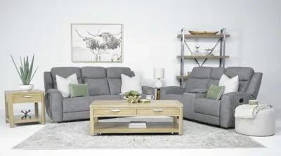 Mia Reclining Sofa & Console Loveseat in Gray