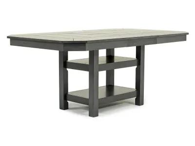 New Haven Counter Height Adjustable Extendable Dining Table & 4 Stools in Gray