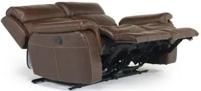 Ranger Power Loveseat in Brown Leather