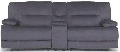 Retreat Power Console Loveseat in Charcoal