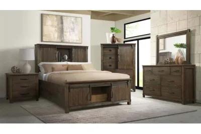 Scott Storage Bed in Walnut, Eastern King