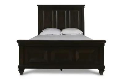 Sevilla Panel Bed, Dresser, Mirror & Nightstand in Walnut, Queen