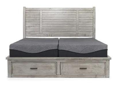 Sullivan Panel Bed w/ Storage in Drift Gray, Eastern King