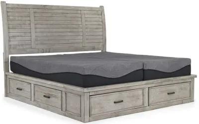 Sullivan Panel Bed w/ Storage in Drift Gray, Eastern King