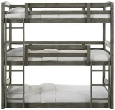 Trey Bunk Bed in Gray, Twin