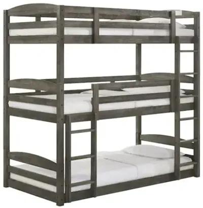 Trey Bunk Bed, Nightstand & Chest in Gray, Twin