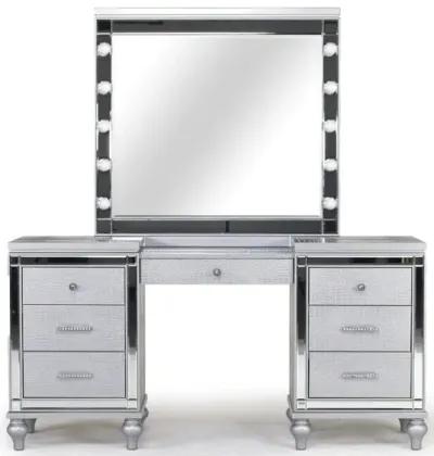 Valentino Vanity & Mirror in Silver