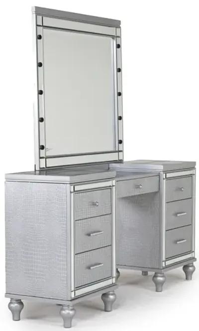 Valentino Vanity & Mirror in Silver