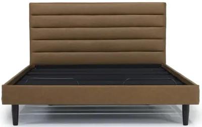 Vista Upholstered Adjustable Foundation Bed in Brown, CA King