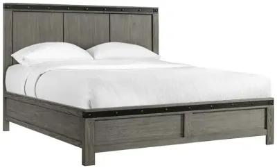 Wade Panel Bed, Dresser & Mirror in Gray, Eastern King