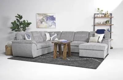 Wanda Full Pullout Tux Chaise Sectional in California Gray, Right Facing