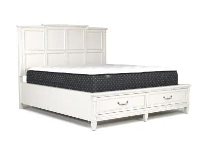 Willowbrook Panel Wall Bed w/ Storage in Egg Shell White, Queen