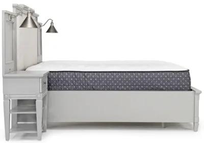 Willowbrook Upholstered Wall Bed w/ Storage in Pebble, Eastern King