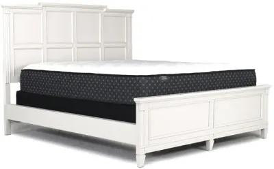 Willowbrook Panel Bed, Dresser & Mirror in Egg Shell White, Eastern King