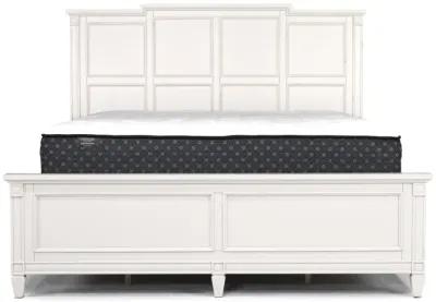 Willowbrook Panel Bed, Dresser & Mirror in Egg Shell White, Eastern King