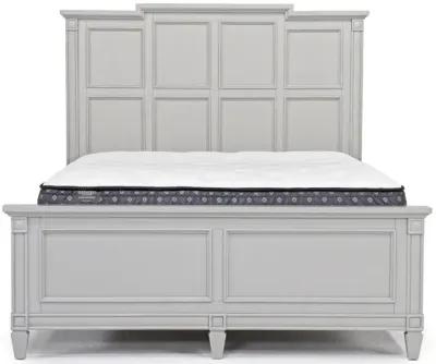 Willowbrook Panel Bed, Dresser & Mirror in Pebble, Queen