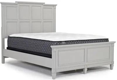 Willowbrook Panel Bed, Dresser & Mirror in Pebble, Queen