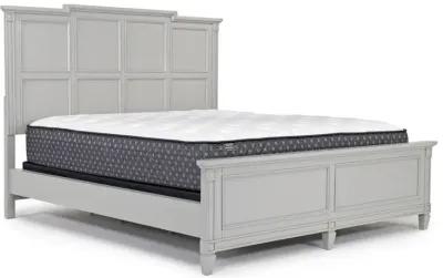 Willowbrook Panel Bed, Dresser & Mirror in Pebble, CA King