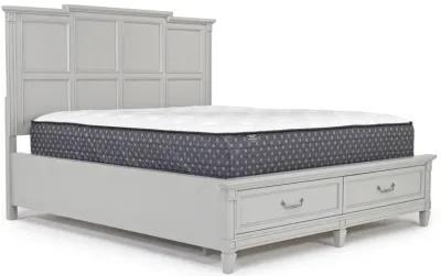 Willowbrook Panel Bed w/ Storage in Pebble, Eastern King