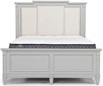 Willowbrook Upholstered Panel Bed in Pebble, Queen