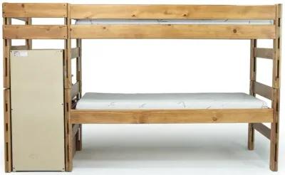 Young Pioneer Bunk w/ Storage Steps in Natural, Twin/Twin