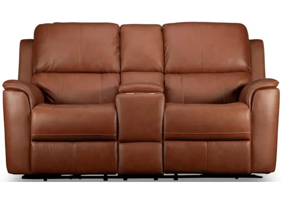 Keanu Power Leather Loveseat