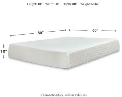 10 " Chime Memory Foam Queen Mattress In A Box