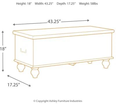 Fossil Ridge Storage Bench