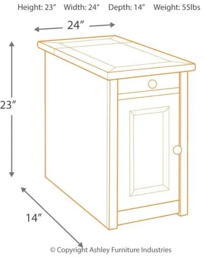 Tyler Creek Chairside End Table With Usb Ports & Outlets